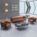 Modern Business Discussion Leather ThreeSeater Sofa Set for Business Offices Modern Business Discussion Leather ThreeSeater Sofa Set for Business Offices