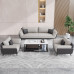 Modern Luxury ThreeSeater Leather Reception Sofa Set Modern Luxury ThreeSeater Leather Reception Sofa Set