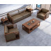 Modern Luxury Executive Office Sofa Bookcase Set