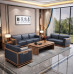 Modern Luxury Chinese Solid Wood Sofa Coffee Table Set for Business Reception