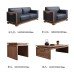 Modern Luxury Chinese Solid Wood Sofa Coffee Table Set for Business Reception