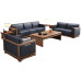 Modern Luxury Chinese Solid Wood Sofa Coffee Table Set for Business Reception