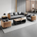 ThreeSeater Wooden Sofa Set for Business Office Reception ThreeSeater Wooden Sofa Set for Business Office Reception