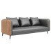 ThreeSeater Wooden Sofa Set for Business Office Reception ThreeSeater Wooden Sofa Set for Business Office Reception