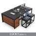 Modern Minimalist Leather Office Sofa ThreeSeater Tea Table Set Modern Minimalist Leather Office Sofa ThreeSeater Tea Table Set