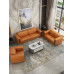 Italian Leather Office Sofa Tea Table Reception Set for Business Italian Leather Office Sofa Tea Table Reception Set for Business