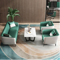 Three Person Seating for Business Conversation and Leisure in Modern Office Three Person Seating for Business Conversation and Leisure in Modern Office