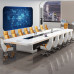 Modern White Large Conference Table Office Furniture Set for Training Negotiation Modern White Large Conference Table Office Furniture Set for Training Negotiation