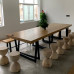 Loft Designer Solid Wood Board Desk Retro Conference Table Workbench Negotiation Desk