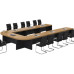 Large Creative Oval Conference Table U Shape Office Table and Chairs