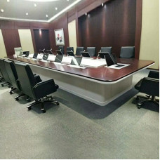 Large Custom Paint Smart Conference Table NonPaper Conference System with Adjustable Screen Monitor Office Bar Table Large Custom Paint Smart Conference Table NonPaper Conference System with Adjustable Screen Monitor Office Bar Table