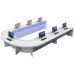 Custom Painted Office Desk Chair U Shaped Meeting Table Multimedia Multi User Console Table Custom Painted Office Desk Chair U Shaped Meeting Table Multimedia Multi User Console Table