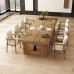 American Solid Wood Large Conference Table Chair Set Long Bar Table Workstation