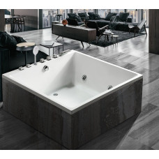 Square Embedded Acrylic Surf Massage Home Bathtub