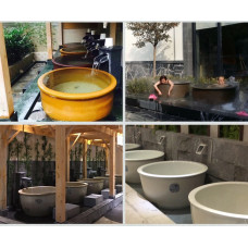 Custom Ceramic Bathtub Spa Double Bathtub Hot Spring