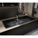 Small Hotel Home Embedded Black ThinRim Acrylic Deep Bathtub