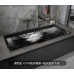 Small Hotel Home Embedded Black ThinRim Acrylic Deep Bathtub