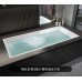 Small Hotel Home Embedded Black ThinRim Acrylic Deep Bathtub