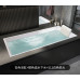 Small Hotel Home Embedded Black ThinRim Acrylic Deep Bathtub