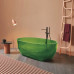 Translucent Green Artificial Stone Double Adult Bathtub Villa