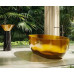 Translucent Green Artificial Stone Double Adult Bathtub Villa
