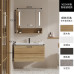 Nordic Modern Minimalist Bathroom Cabinet Wood Hanging Cabinet American Cabinet Bathroom Mirror Cabinet Wash Basin Cabinet Combination Nordic Modern Minimalist Bathroom Cabinet Wood Hanging Cabinet American Cabinet Bathroom Mirror Cabinet Wash Basin Cabinet Combination