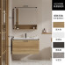 Nordic Modern Minimalist Bathroom Cabinet Wood Hanging Cabinet American Cabinet Bathroom Mirror Cabinet Wash Basin Cabinet Combination Nordic Modern Minimalist Bathroom Cabinet Wood Hanging Cabinet American Cabinet Bathroom Mirror Cabinet Wash Basin Cabinet Combination