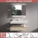AllinOne Cream Bathroom Cabinet Set with Washbasin Robot AllinOne Cream Bathroom Cabinet Set with Washbasin Robot