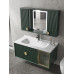 Modern Minimalist Oak Bathroom Cabinet Combination Hiddden Smart Fengshui Mirror Cabinet Ceramic One Washbasin Cabinet Modern Minimalist Oak Bathroom Cabinet Combination Hiddden Smart Fengshui Mirror Cabinet Ceramic One Washbasin Cabinet