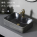 Black Ceramic Basin Vintage Washbasin Bathroom Sink Facewash Basin Balcony Water Basin Outdoor Basin Black Ceramic Basin Vintage Washbasin Bathroom Sink Facewash Basin Balcony Water Basin Outdoor Basin