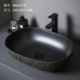 Black Ceramic Basin Vintage Washbasin Bathroom Sink Facewash Basin Balcony Water Basin Outdoor Basin Black Ceramic Basin Vintage Washbasin Bathroom Sink Facewash Basin Balcony Water Basin Outdoor Basin