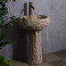 Outdoor Courtyard Stone Handwashing Basin Granite Pillar Face Washing Basin