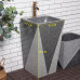 Outdoor Courtyard Stone Handwashing Basin Granite Pillar Face Washing Basin