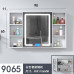 Space Aluminum Bathroom Cabinet Mirror Cabinet Combination Washroom Storage Box Mirror Box Bathroom Wall Mounted Storage Mirror