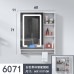Space Aluminum Bathroom Cabinet Mirror Cabinet Combination Washroom Storage Box Mirror Box Bathroom Wall Mounted Storage Mirror
