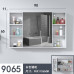 Space Aluminum Bathroom Cabinet Mirror Cabinet Combination Washroom Storage Box Mirror Box Bathroom Wall Mounted Storage Mirror