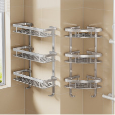 Bathroom Wall Mounted Triangular Shelves Toilet Vanity Storage Rack