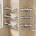 Bathroom Wall Mounted Triangular Shelves Toilet Vanity Storage Rack
