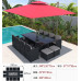 Outdoor Court Patio Chairs Rattan Set