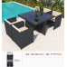 Outdoor Court Patio Chairs Rattan Set