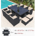 Outdoor Court Patio Chairs Rattan Set