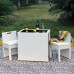 Outdoor Table Chair Patio Set Balcony Relaxation Villa Minimal Modern Storage Rattan Braid Furniture