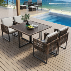 Outdoor Table Chair Garden Patio Balcony Patio Relaxation Set Storage Combination Balcony Rattan Chair