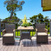 Outdoor Rattan Furniture Set for Patio Balcony Cafe Bistro Terrace Umbrella Outdoor Rattan Furniture Set for Patio Balcony Cafe Bistro Terrace Umbrella