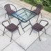 Outdoor Table Chair Umbrella Courtyard Tea Relaxation Waterproof Sunproof Balcony Rattan Set
