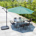 Outdoor Table Chair Umbrella Courtyard Tea Relaxation Waterproof Sunproof Balcony Rattan Set