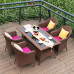 Outdoor Patio Furniture Garden Chair Suite Rattan Lounge Chair Five or Seven Piece Set Combination