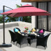 Outdoor Patio Furniture Garden Chair Suite Rattan Lounge Chair Five or Seven Piece Set Combination
