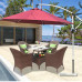 Outdoor Patio Furniture Garden Chair Suite Rattan Lounge Chair Five or Seven Piece Set Combination