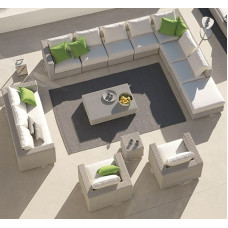 Outdoor Rattan Wicker Sofa Sunproof Waterproof Patio Balcony Garden Rattan Chair Outdoor Relaxation